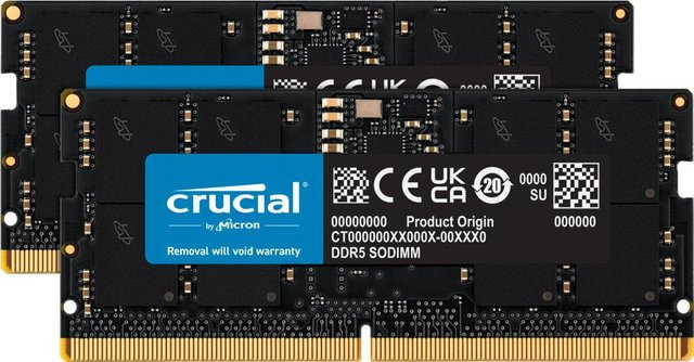 Crucial CT2K16G48C40S5 DDR5 RAM Kit 32 GB (2 x 16 GB) 4800 MHz Schwarz - Bild 1