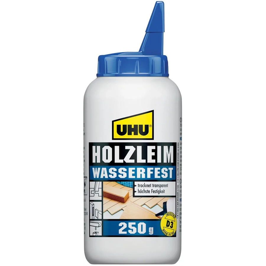 UHU Holzleim D3 wasserfest PVAC Synthetikharz 250 g - Bild 2