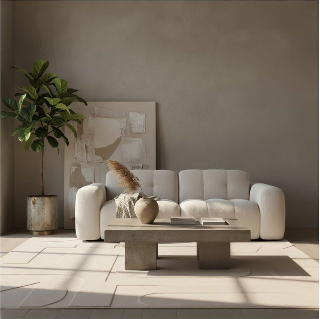 Waschbarer Kurzflorteppich Kadima Design im Skandi-Stil, Beige, B/T: 80 x 250 cm - Bild 1