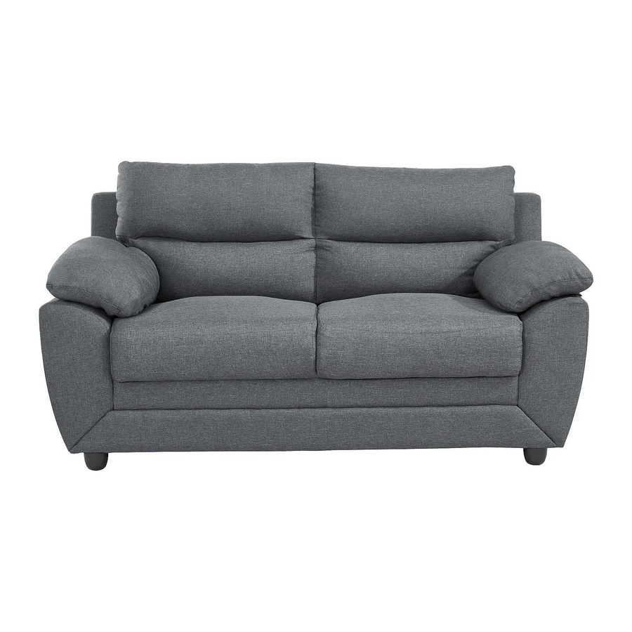 Vente-unique Sofa Manoa Anthrazitgrau mit Stoffbezug Breite: 163 cm - Bild 2