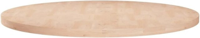vidaXL Runde Tischplatte aus unbehandeltem Massivholz Eiche, Durchmesser: 60 cm, Höhe: 2,5 cm - Bild 1