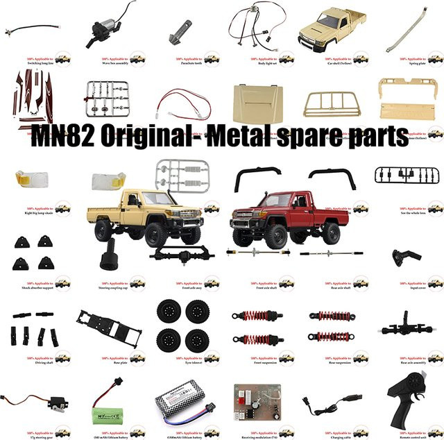 MN MODEL MN82 Cherokee Zubehör, Achsschale, Mesh Zugstange, Lampenset - Bild 1