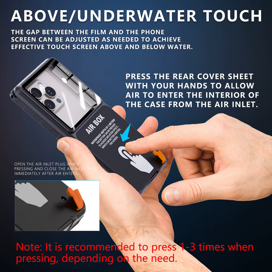 Wasserdichte, staubdichte und stoßfeste Handyhülle von shellbox in Grün für 6,9 Zoll Geräte, kompatibel mit Apple, Samsung, Huawei und Google - Bild 3