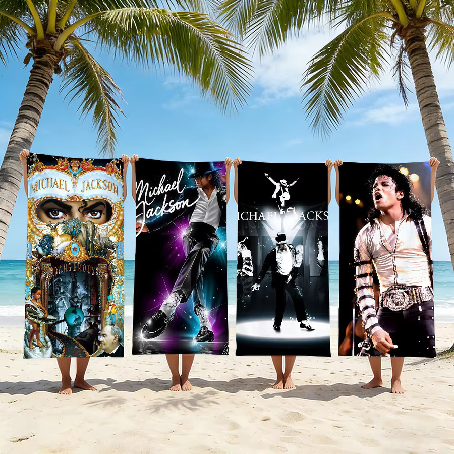 Singer M-Michael J-Jackson Handtuch und Strandtuch in Multicolour - Bild 2