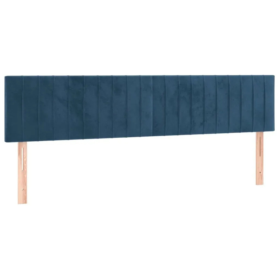 vidaXL LED Kopfteil aus Samt in Dunkelblau, B/T/H: 180 x 5 x 78-88 cm - Bild 2