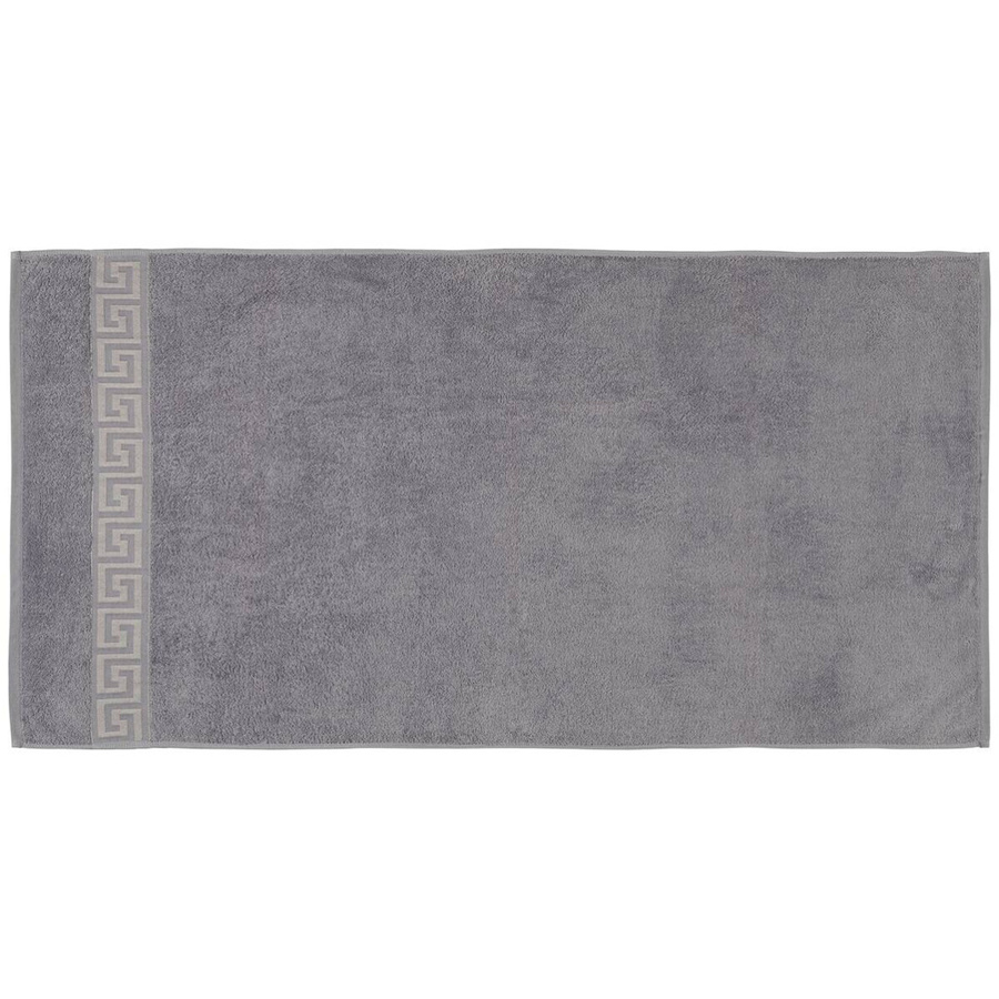 POCOline Duschtuch Mäander in Silber/Grau aus Baumwolle, B/L: 70 x 140 cm - Bild 2