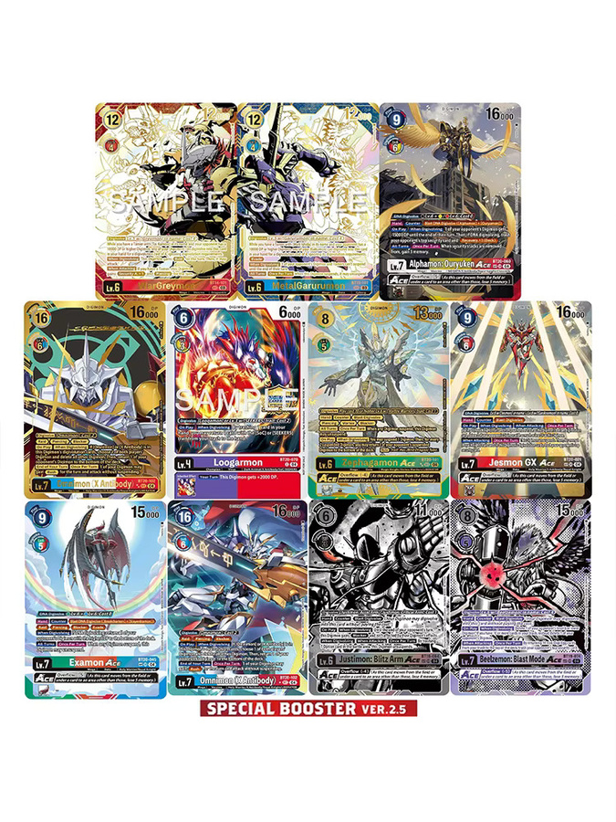 Bandai Digimon Kartenspiel BT-20 Over the X Spezial-Booster, Texturierte Proxy-Replika-Folienkarten - Bild 3