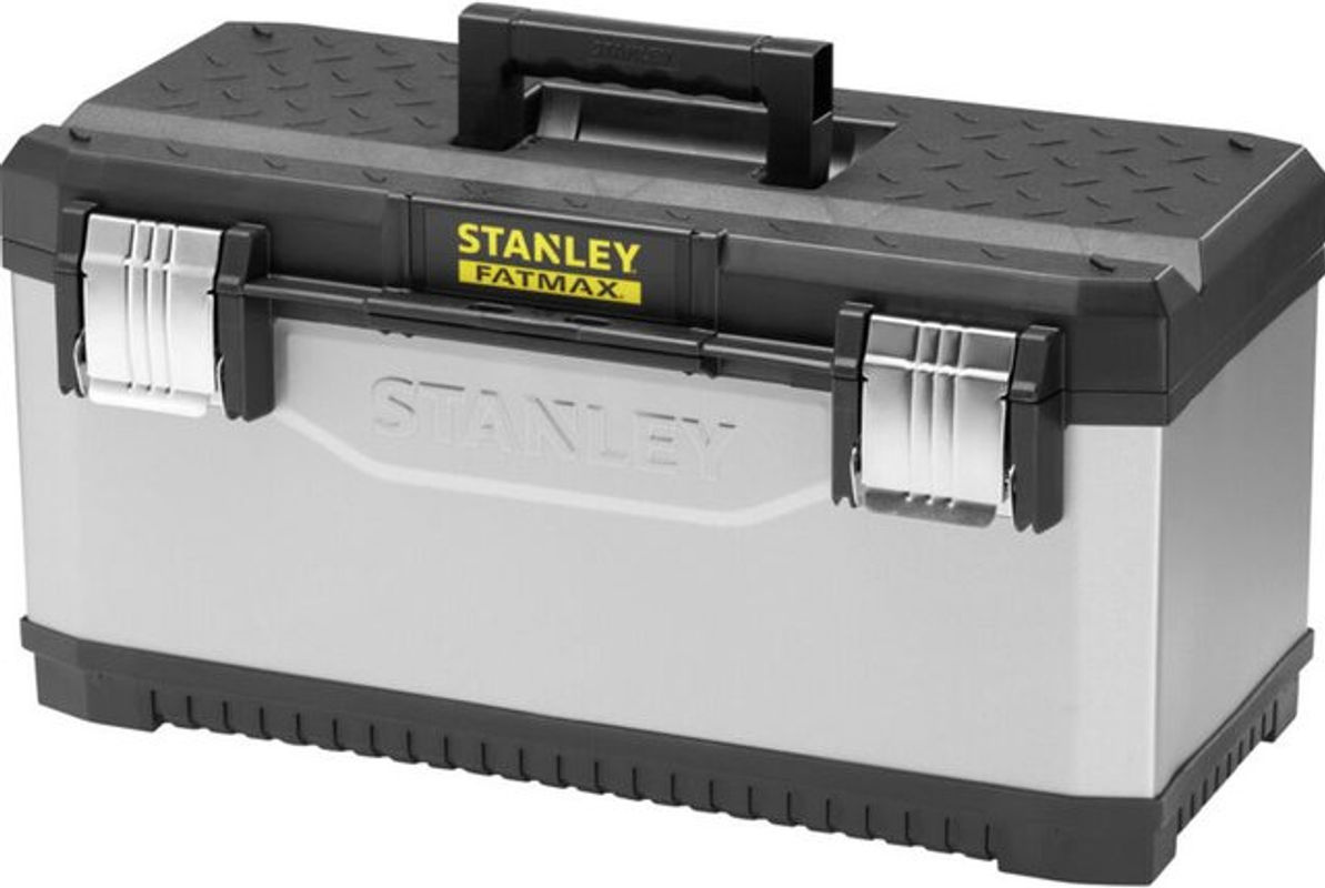 Stanley Werkzeugkasten FatMax in Schwarz und Grau aus Metall B/T/H: 58,4 x 29,3 x 29,5 cm - Bild 2
