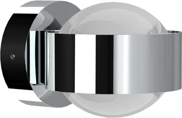 Top Light Puk Mini LED-Wandleuchte in Chrom mit mattem Glas und warmweißem Licht (2700K) - Bild 1