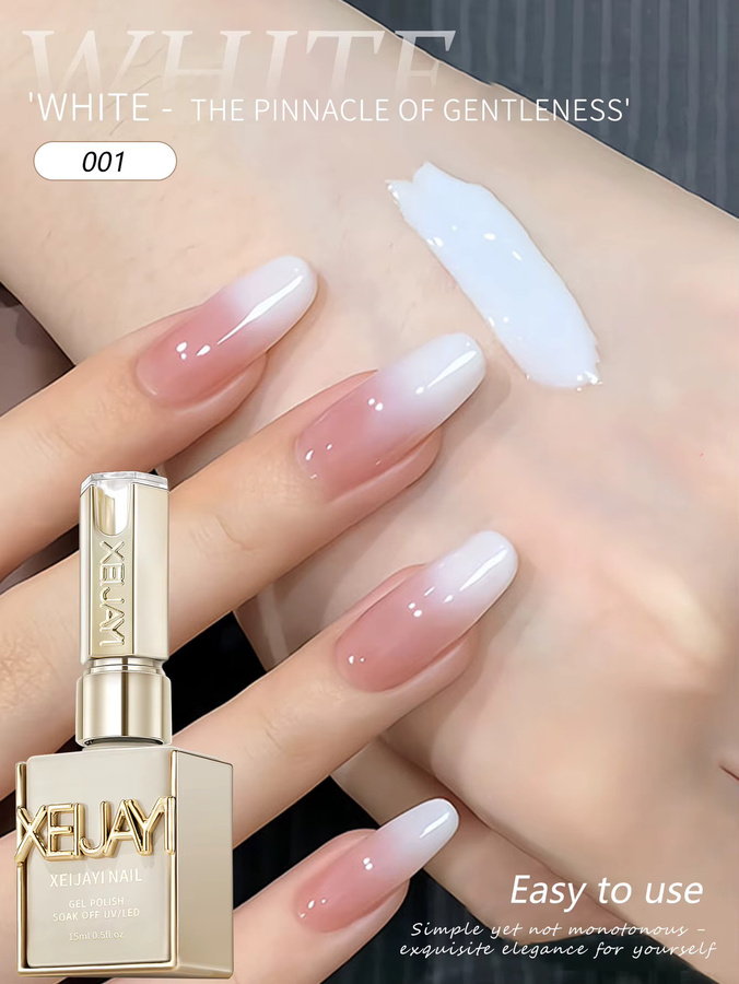 XEIJAYI Nagellack, Milchig-Weiß, Glänzend, 15 ml - Bild 2