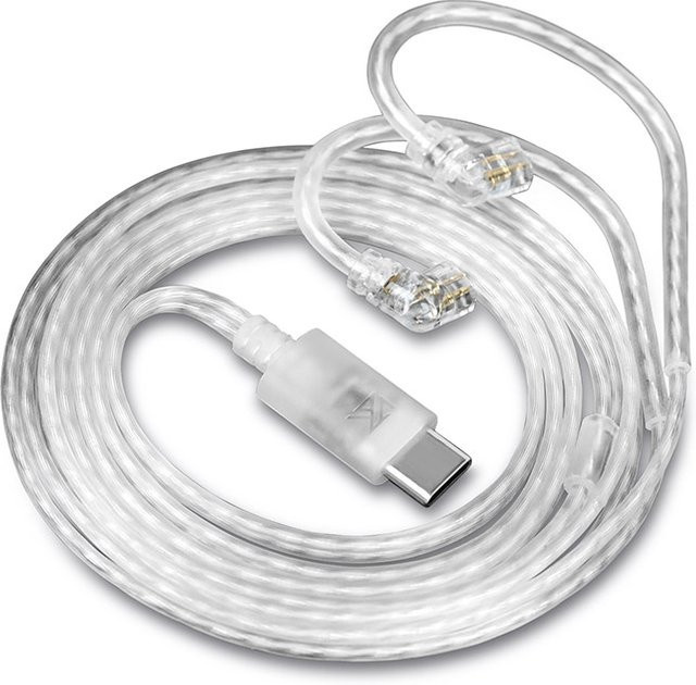 KZ Kopfhörerkabel OFC Versilbertes Upgrade-Kabel mit USB-C Stecker in Silber - Bild 1