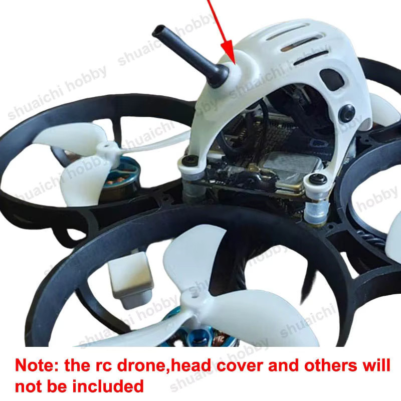 2er-Set DJI O4 Air Unit Lite Antennen-Halterung und Schutzabdeckung für BetaFPV Meteor75 Pro, 3D-gedruckt, Weiß/Transparent - Bild 4