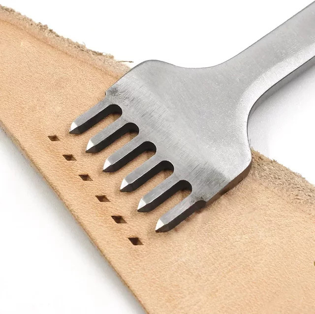 CAOWTAN Lochzange für Lederhandwerk mit 1, 2, 4 oder 6 Löchern zum Stanzen und Nähen - Bild 1