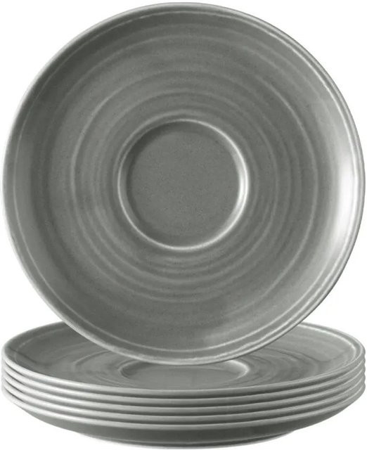 Seltmann Weiden Terra Kombi-Untertassen 6er Set Perlgrau Durchmesser: 16,1 cm - Bild 1