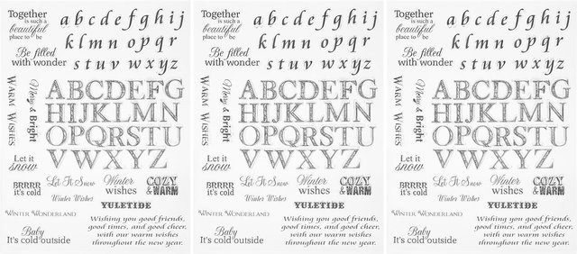 GoolRC Set aus 3 transparenten TPR Alphabet Stempeln für DIY Scrapbook und Bastelarbeiten in Grau - Bild 1