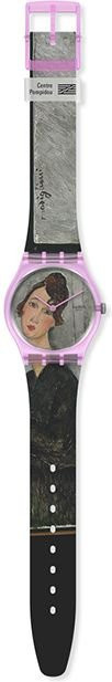 Swatch Armbanduhr, Quarz, Kunststoffgehäuse, 34 mm, Silikonarmband, Unisex, Grau - Bild 1