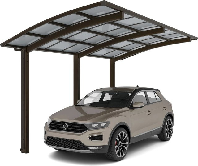 Ximax Carport Portoforte Typ 110 in Mattbraun mit B: 301,2 cm, T: 555,8 cm und einer Firsthöhe von 307,5 cm - Bild 1