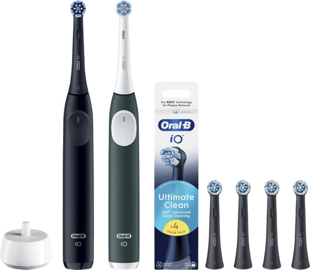 Oral-B iO 2 Doppelpack, Schwarz und Grün, Unisex - Bild 1