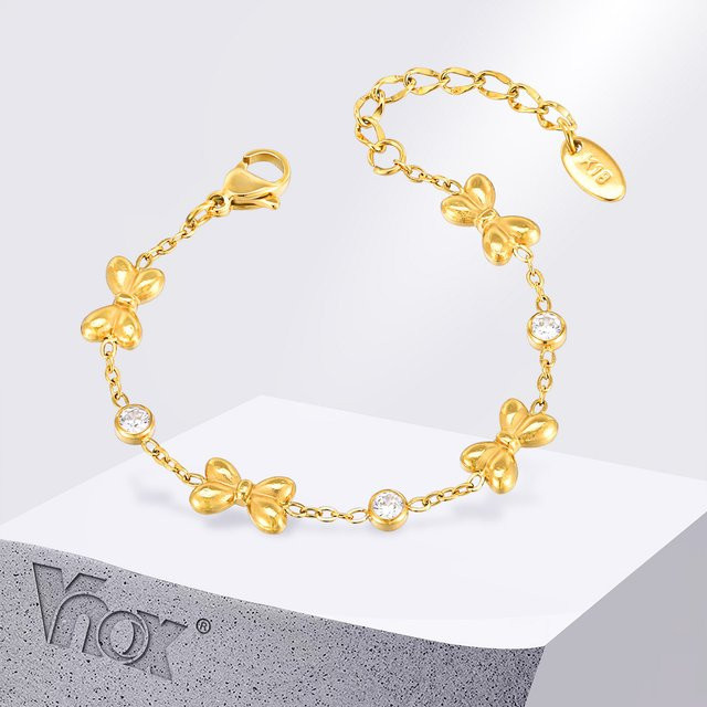 Vnox Kinderarmband Edelstahl, Zirkonia, Mädchen - Bild 1