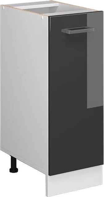 Vicco Apothekerunterschrank R-Line Küchenschrank Hochglanz Weiß Anthrazit Breite: 30 cm - Bild 2