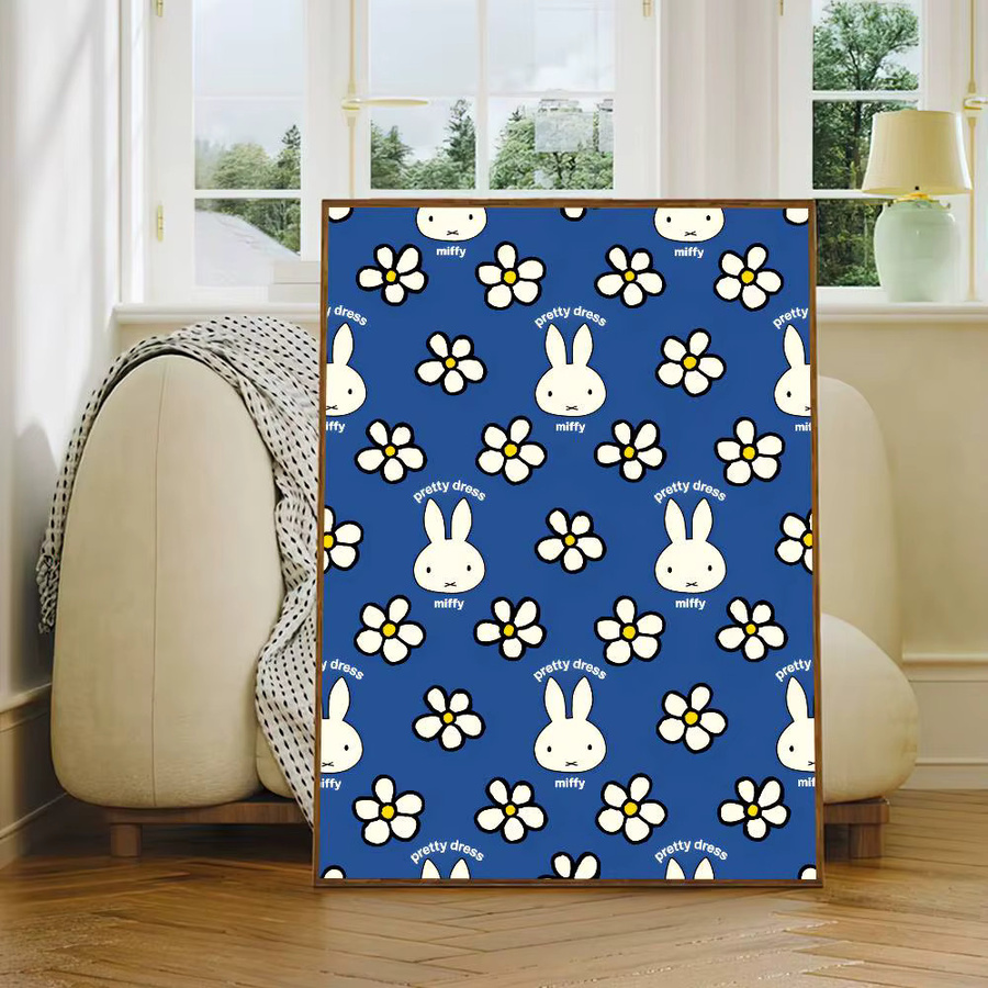 Miffy Kaninchen und Mond Wandaufkleber als dekoratives Poster für dein Zuhause, B/H: 30,0 x 21,0 cm - Bild 4