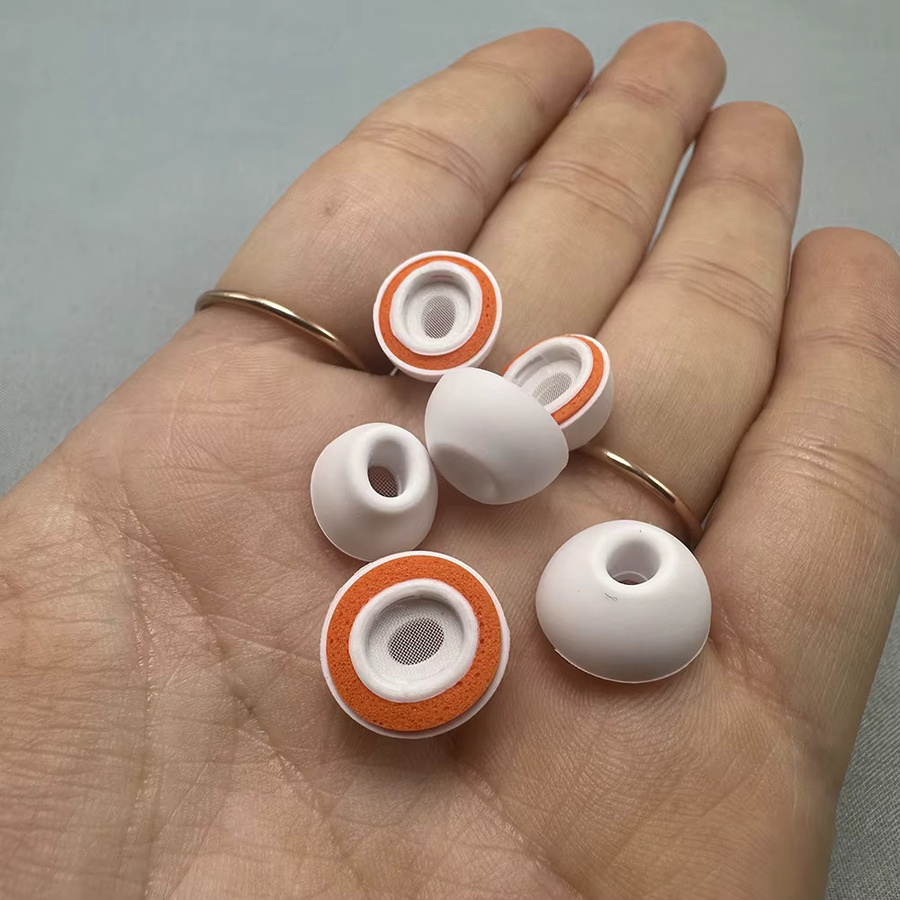 Trig Rain Memory-Schaum-Ohrstöpsel für Apple AirPods Pro 2, Silikon-Ersatz-Ohrpolster in Weiß, 1 Paar - Bild 2