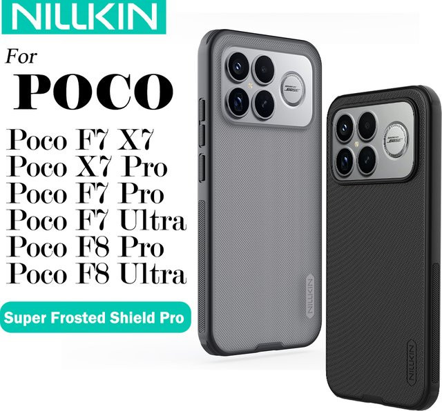 Nillkin Frosted Shield Pro Schutzhülle für Xiaomi POCO F8 Ultra F8 Pro F7 Ultra F7 Pro X7 Pro X7 Super in Schwarz - Bild 1