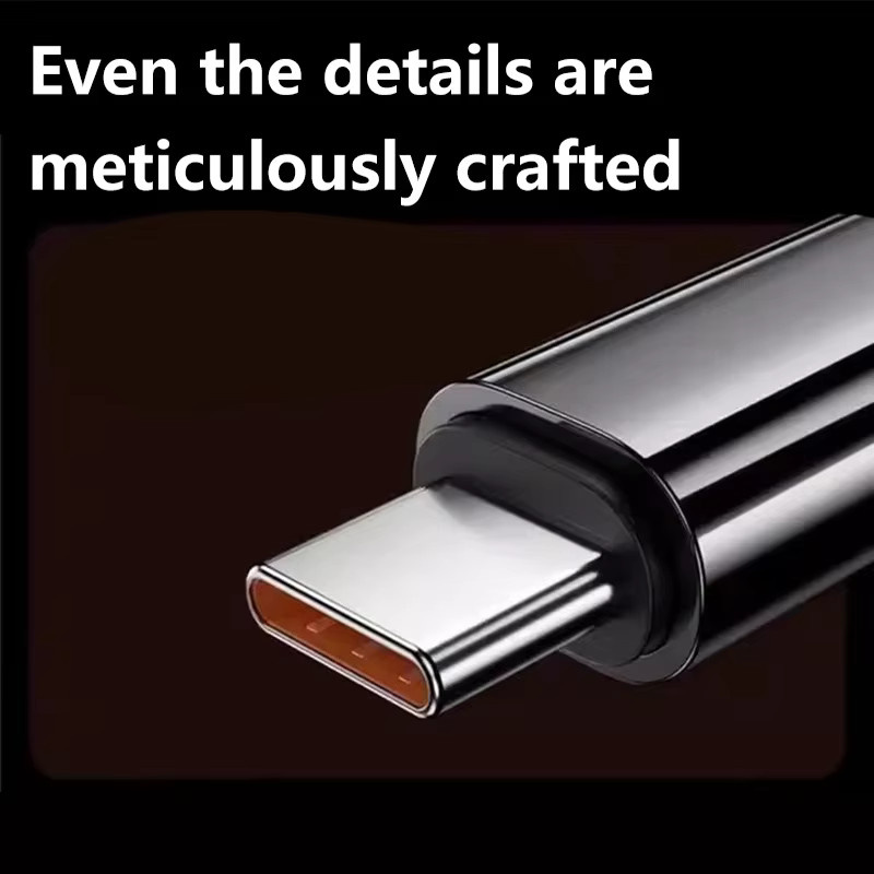 USB-C zu USB-C Schnellladekabel 240W mit Hochgeschwindigkeits-Datenübertragung, geflochtenes Ladekabel in Schwarz - Bild 2