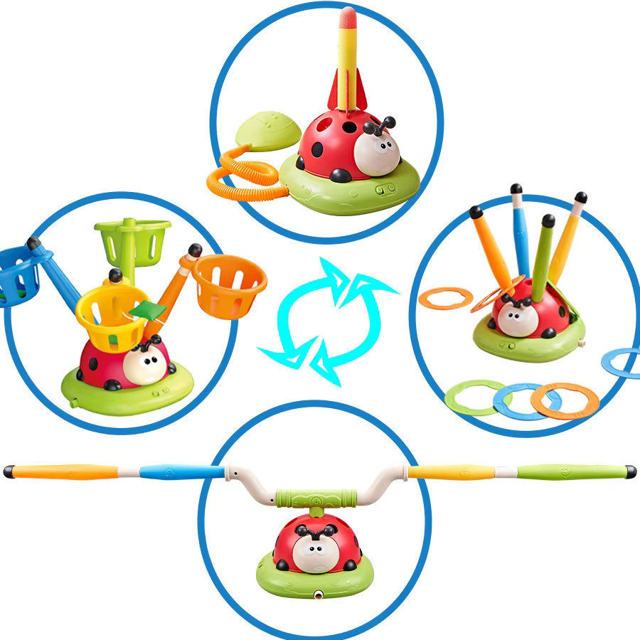 yikesong Marienkäfer Baseball-Spielzeug, Seilspringmaschine, 4-teiliges Set - Bild 2