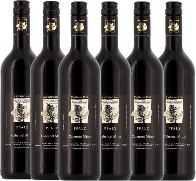 Karlheinz Roth Cabernet Mitos, trocken, Rotwein, 2017, 6 x 0,75 l - Bild 1