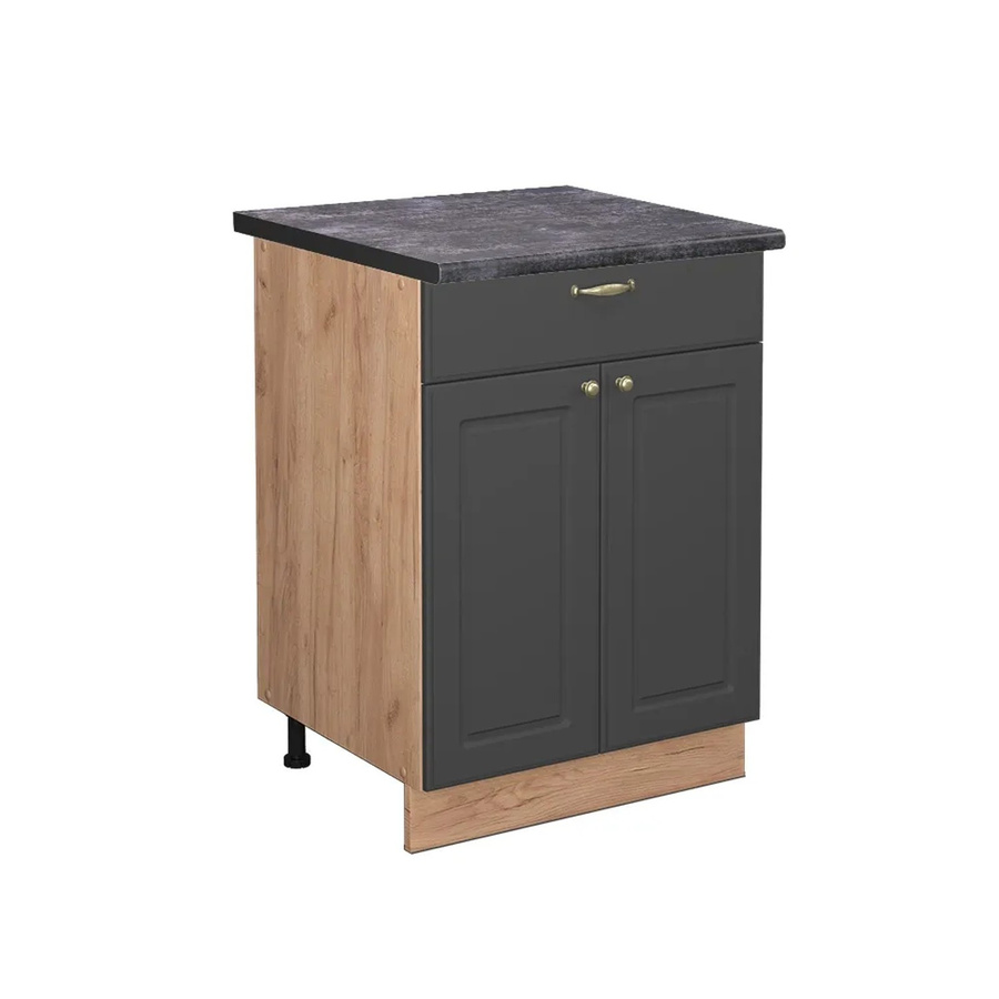 Vicco Küchenunterschrank Fame-Line in Anthrazit und Gold mit Schublade, Breite: 60 cm - Bild 2