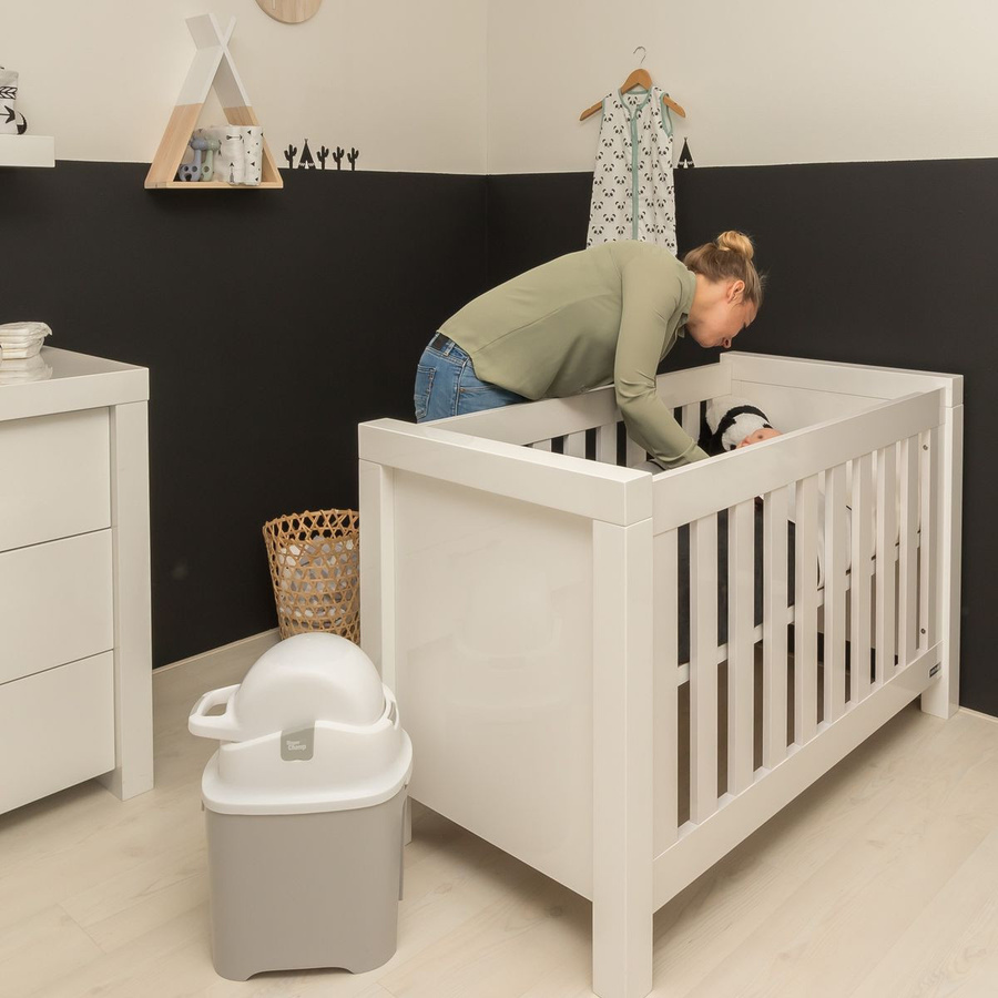 Diaper Champ Windeleimer ONE in Silber mit Geruchsfilter und Flip-Lid - Bild 3