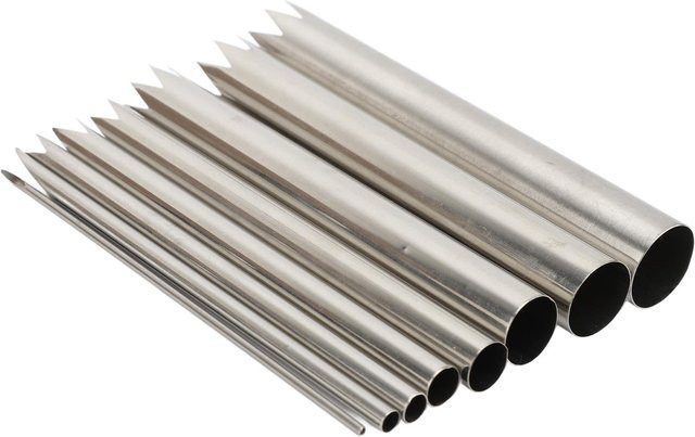 Shoemst 8-teiliges Set Tonlochausstecher aus Edelstahl in Grau und Silber für Töpferarbeiten - Bild 1