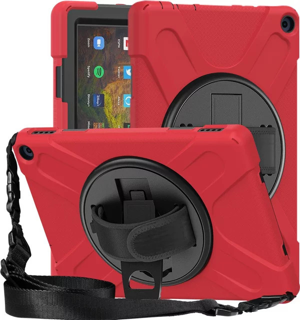 RSTHOYO Heavy Duty 2in1 Hybrid Rüstungshülle für Amazon Kindle Fire HD 10, HD 8 und HD 8 Plus in Blau oder Rot - Bild 1