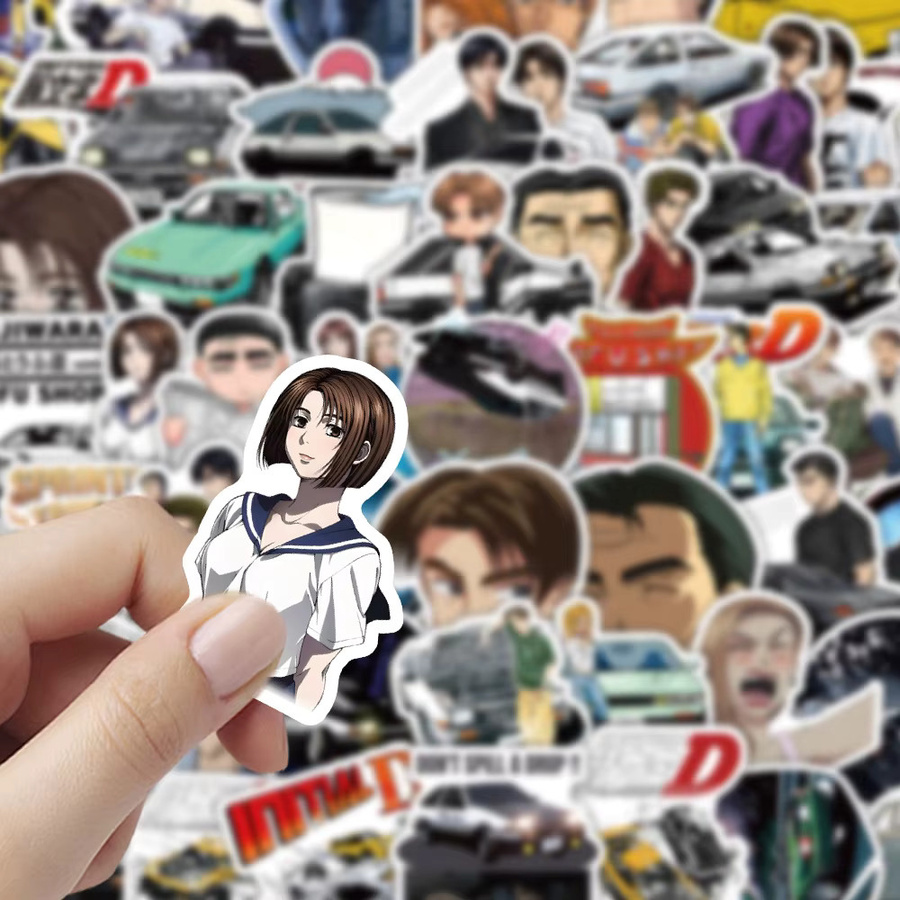 Bandai Anime Initial D Aufkleber, Manga-Sticker, 10/30/60 Stück - Bild 3