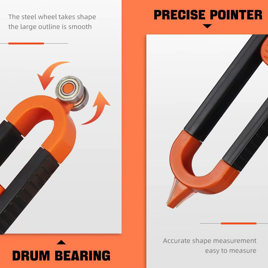 NIUXIANG Profilometer-Markierungswerkzeug in Orange als Duplikator für unregelmäßige Formen zur Holzbearbeitung und zum Messen von Teppichfliesen - Bild 4