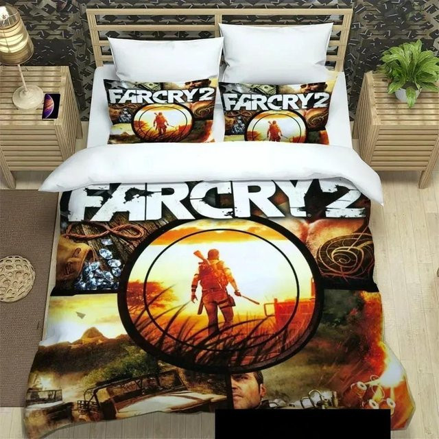 Lodestar Bettwäsche-Set mit 3D Far Cry Anime Grafik, Mehrfarbig, B/B: 135 x 200 cm - Bild 1