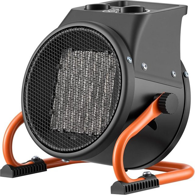 Buying Solutions, MB Elektrische Gewächshausheizung, 2000W PTC-Raumheizer mit Lüfter in Schwarz-Orange, Verstellbarer Winkel 15 Grad und Überhitzungsschutz - Bild 1
