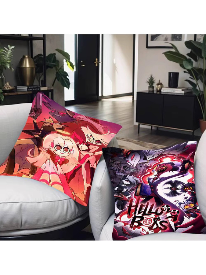 Beast Kingdom Hazbin Hotel Kissenbezug Angel Dust und Alastor, B/T/H: 45 x 45 x 0 cm, Mehrfarbig - Bild 2