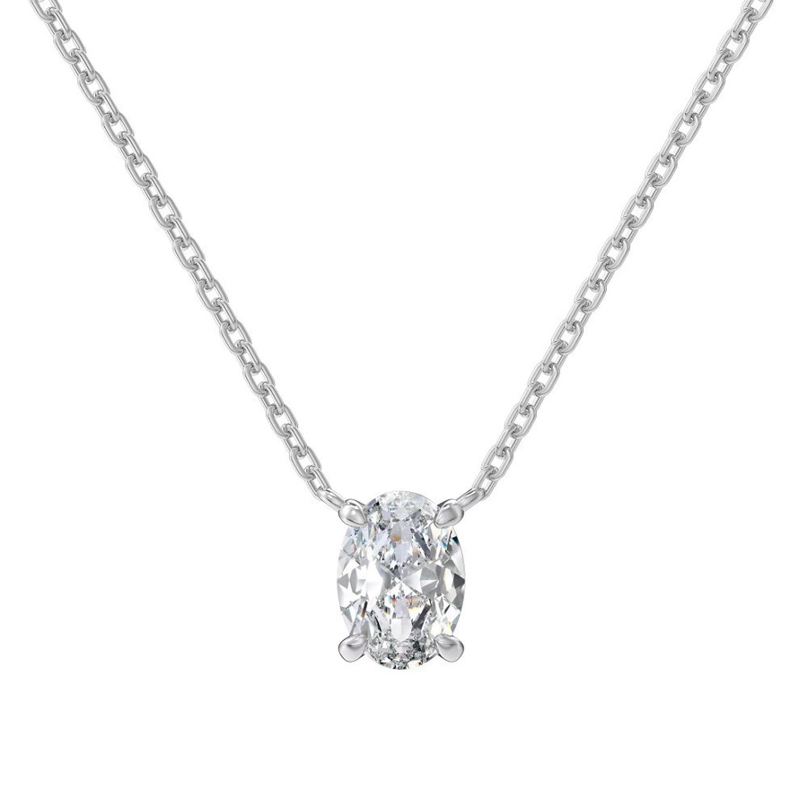 BXINY Anhänger Halskette, 925 Silber, Moissanit, Diamant, Damen - Bild 5