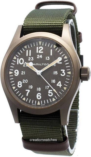 Hamilton Armbanduhr, Handaufzug, Edelstahl, 38 mm, Braun, Herren - Bild 1