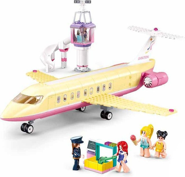 Sluban Flugzeug Traum Feiertag Rosa Bauen 384 Teile - Bild 1