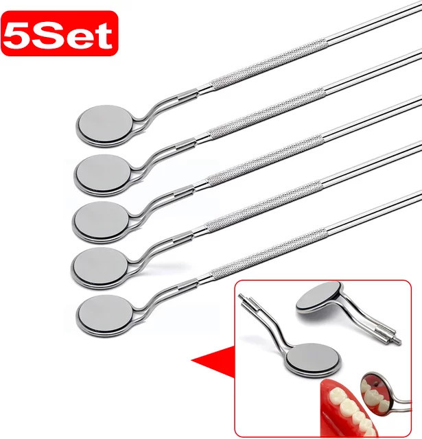 DENTOSEE Dental-Mundspiegel, silber, doppelseitig, mit ergonomischem Griff - Bild 1