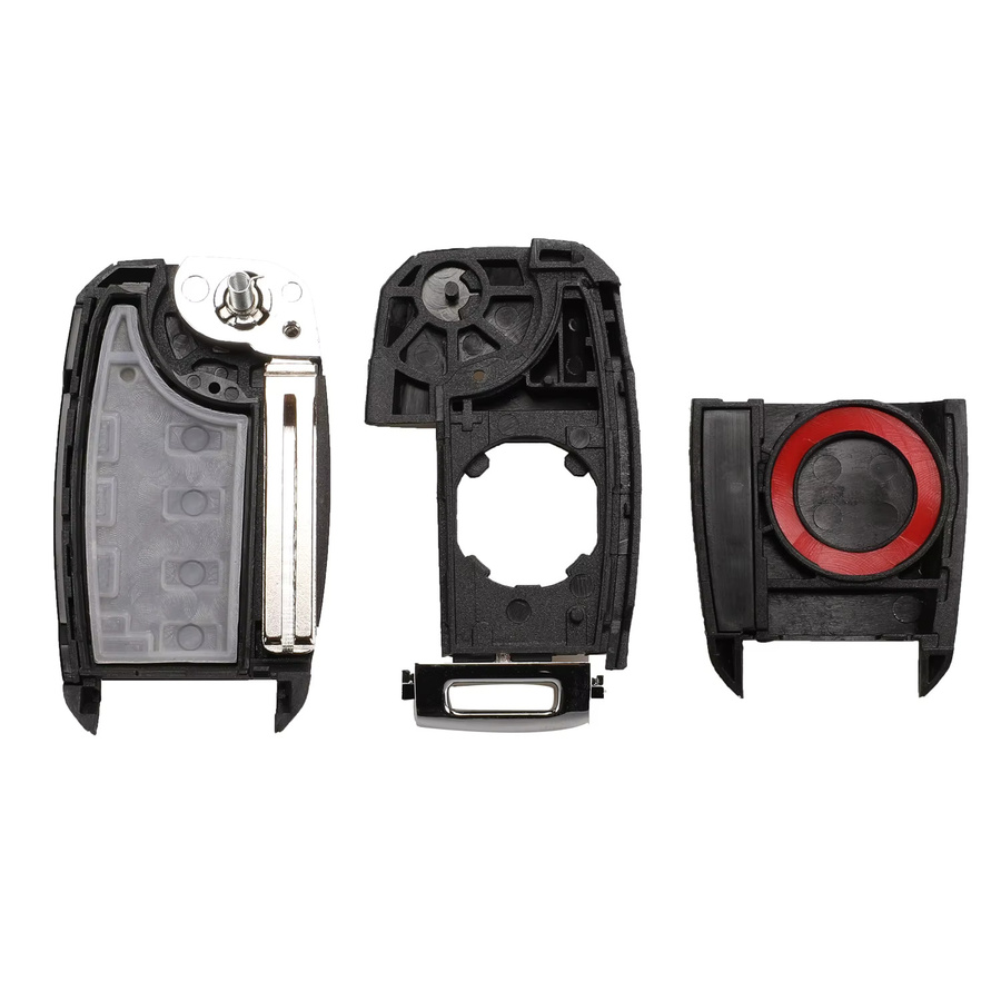 jingyuqin Fernbedienungs-Schlüsselgehäuse für Kia K3 K4 Cerato Carens Ceed Rio Sportage Optima Sorento Soul Forte, Schwarz, mit 2/3/4 Tasten - Bild 4
