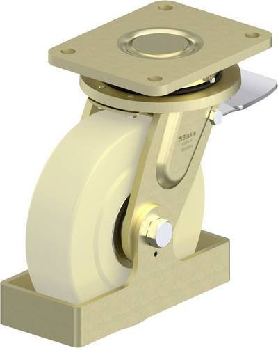 Blickle Schwerlast-Lenkrolle LS-GSPO 200K-35-ST-FS in Silber und Beige mit 200 mm Rad-Durchmesser und einer Tragfähigkeit von 3000 kg - Bild 1