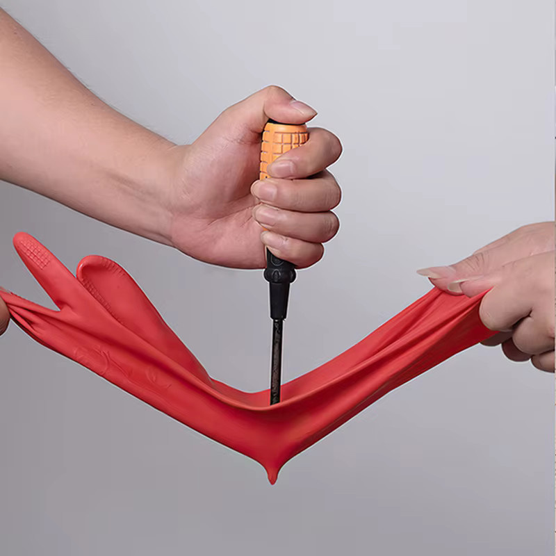 INMAICH Reinigungshandschuhe aus Latex in Rot für Haushalt und Küche - Bild 2