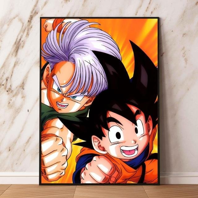 Anime-Poster Dragon Ball Goku Wandkunst von Scorpio Art Museum, Illustration für Kinderzimmer und modernes Zuhause, Mehrfarbig, Breite: 40 cm, Höhe: 60 cm - Bild 1