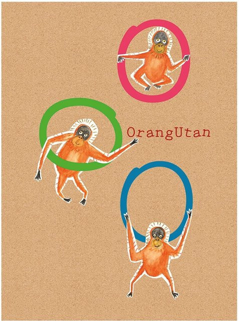 Komar Wandbild ABC Animal Poster auf Fotopapier, Multicolor, Breite: 40 cm, Höhe: 50 cm - Bild 1