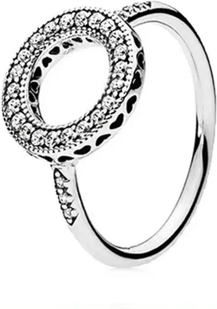 DR-Jewelry Ring 925 Sterling Silber, Zirkonia, Damen, Krone und Herzen - Bild 1
