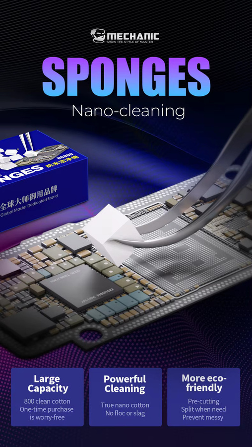MECHANIC NC800 Nano-Reinigungsschwämme in Weiß für Tastaturen und Motherboards - Bild 2